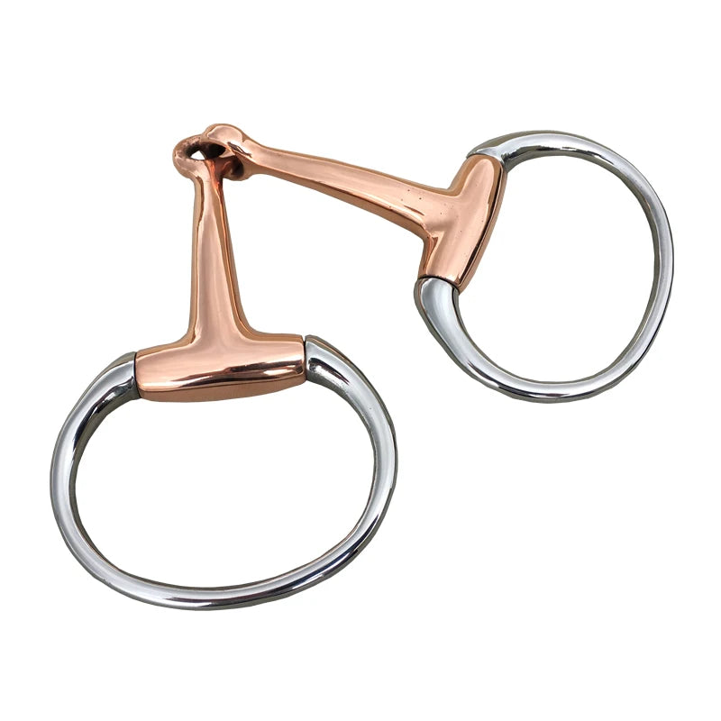XMTOPPEN Stainless Steel Eggbutt Snaffle Twisted Jointed Bit