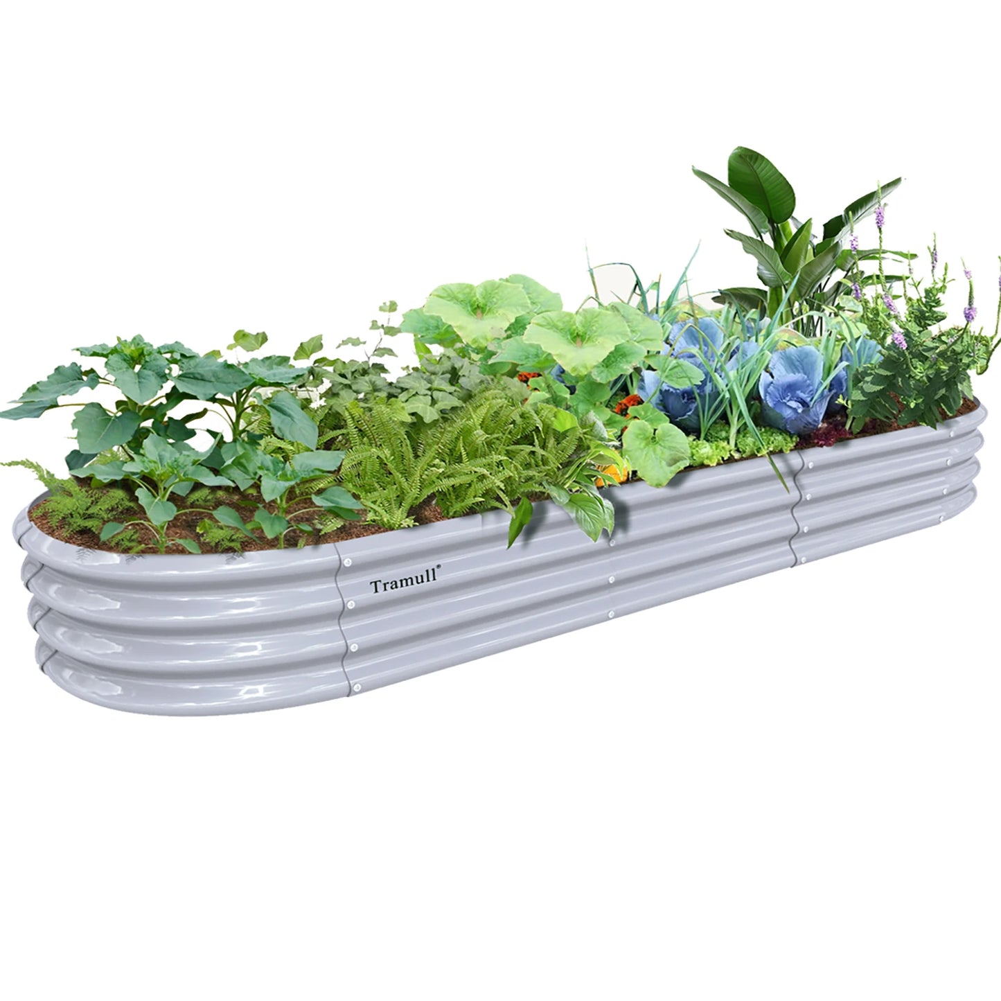 Tramull Galvanized Raised Garden Bed Planter Box For Vegetables