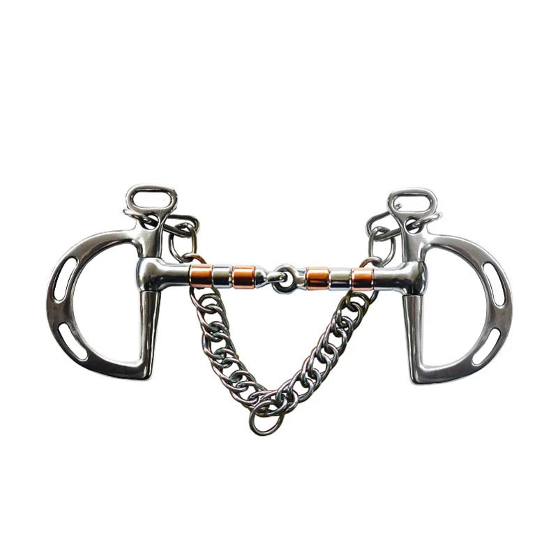 Horse Bit Stainless Steel Chain Horse Snaffle Bit Equestrian Harness Equipment Supplies
