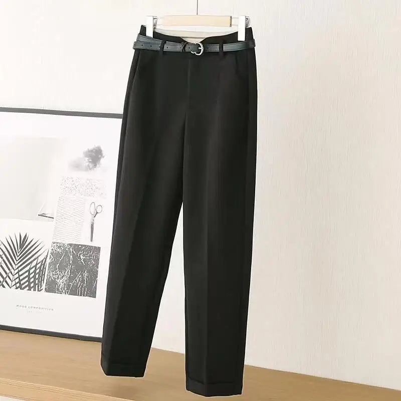 High Waist Thickened Woolen Trousers For Women Autumn Winter