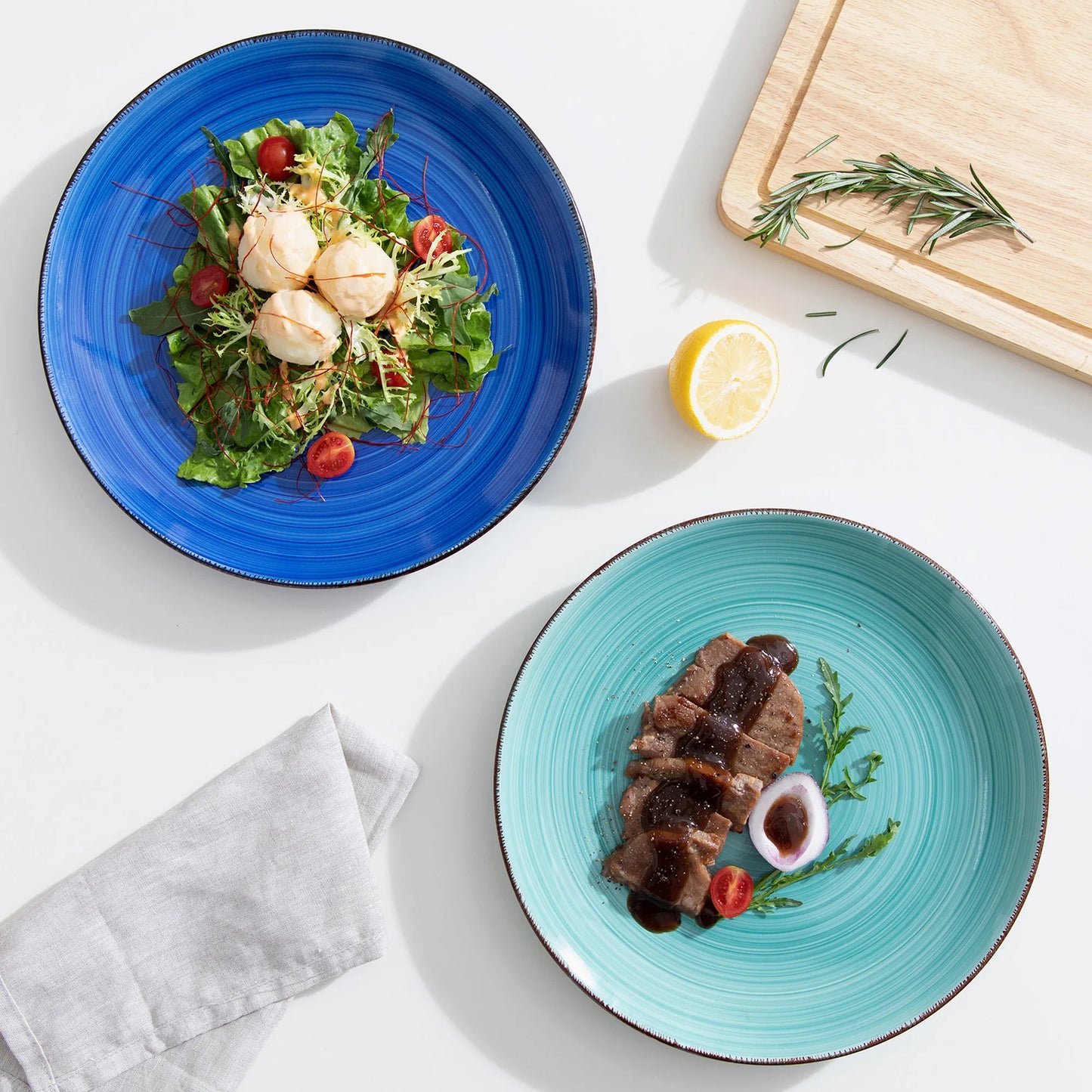 Malacasa Bonita Dinner Plate Set Hand Painted Rustic Finish