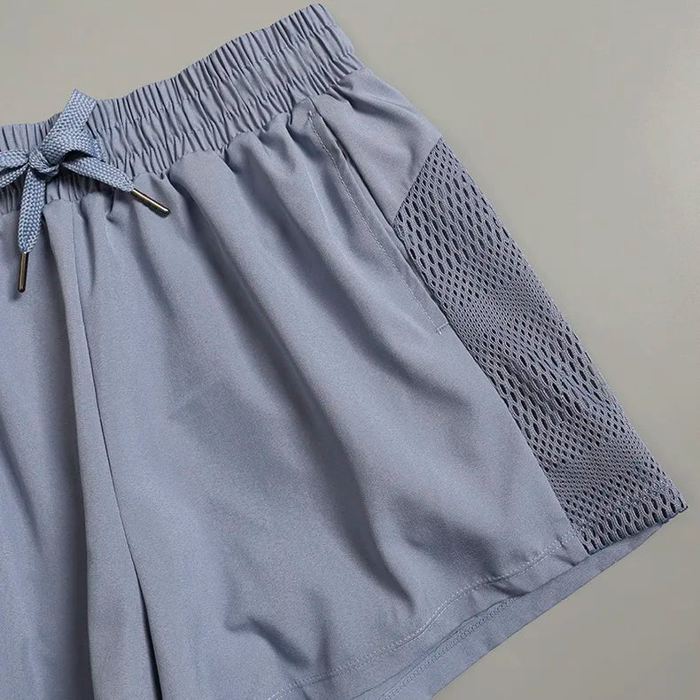 High Waist Yoga Pants Quick Dry Running Shorts With Pockets
