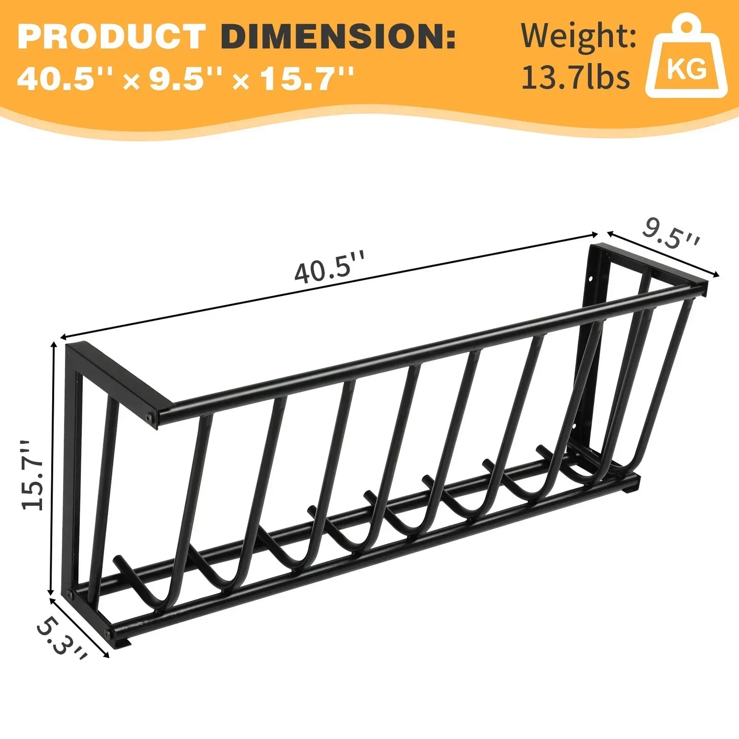 Heavy Duty Steel Hay Feeder Rack For Horses And Goats