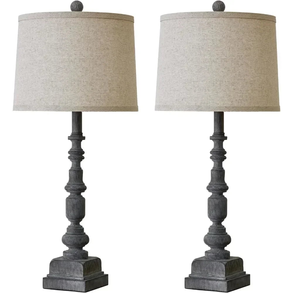 Customizable Vintage Farmhouse USB Table Lamps With Built In Ports