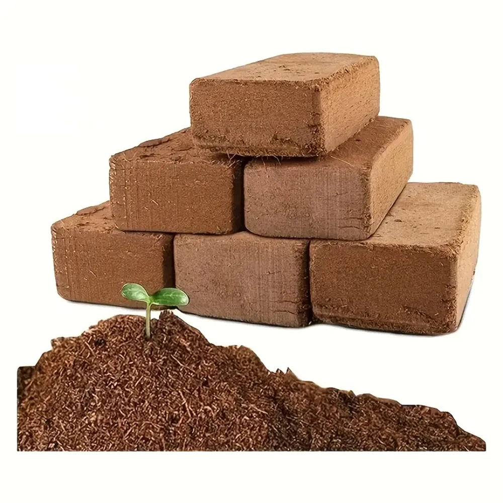 Natural Coconut Shell Fiber Bricks For Gardening Soil Regulator