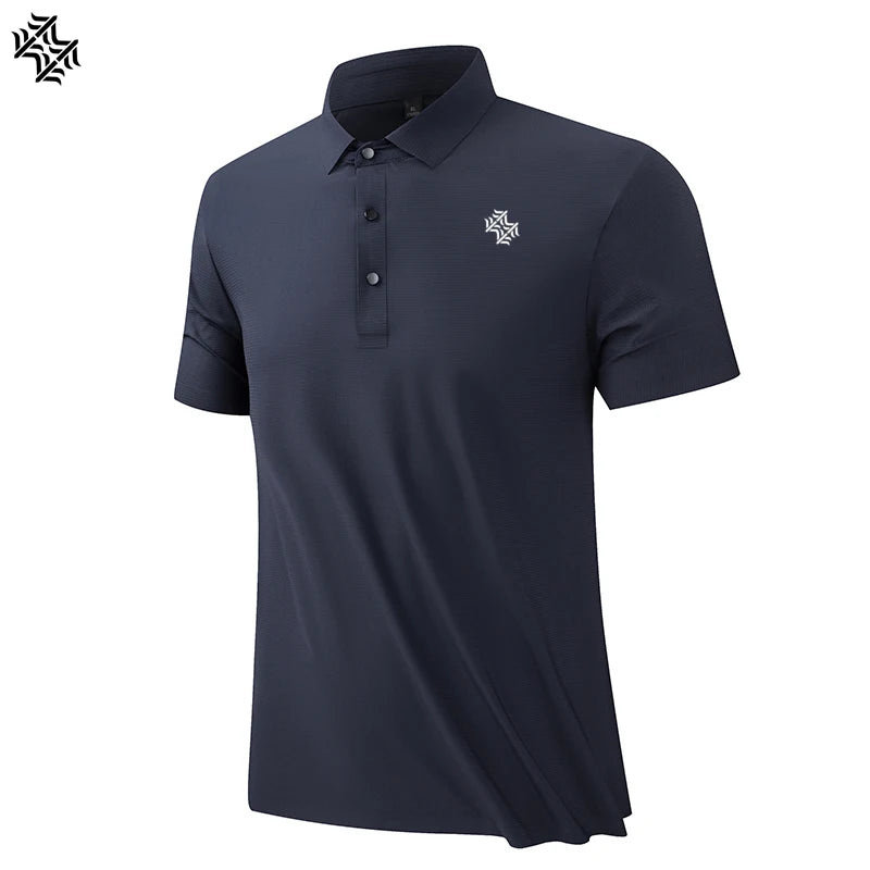 SENBWL Men's Seamless Outdoor Polo Shirt Sports Performance