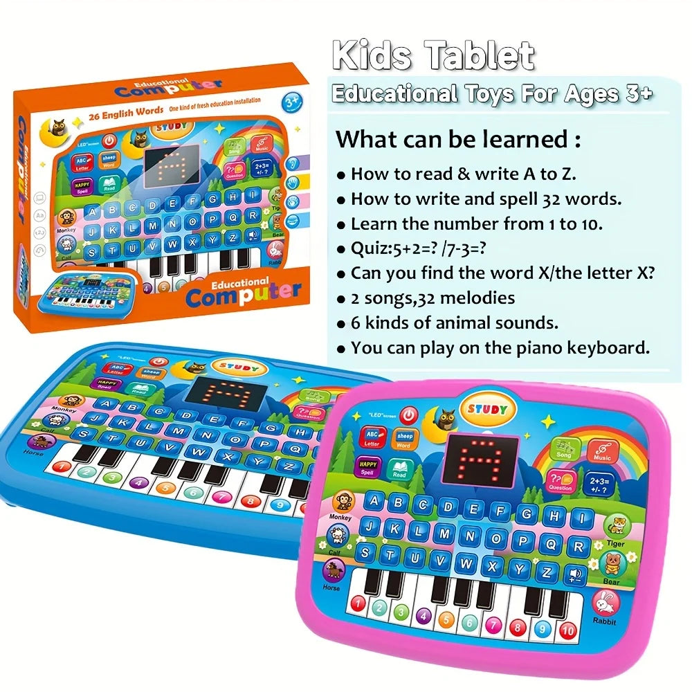 Kids Educational Learning Machine English Math Music Animal Piano Toy