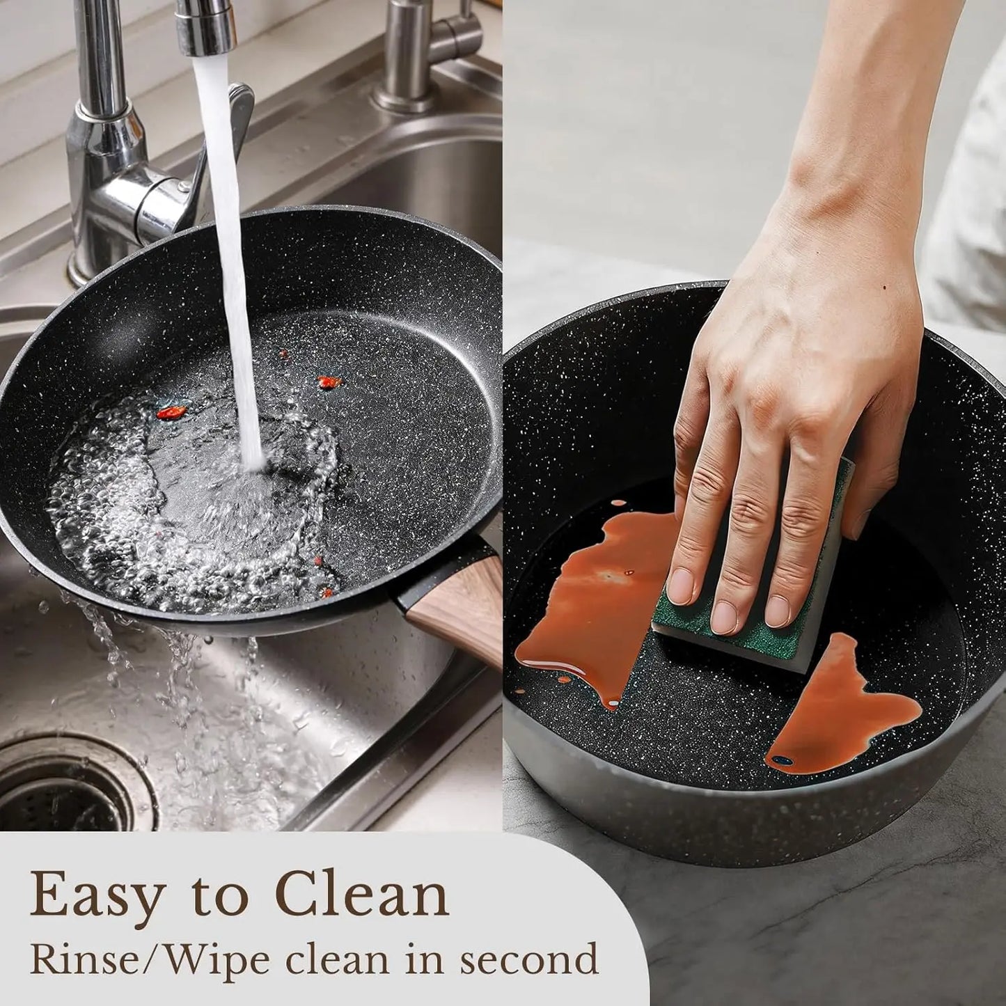 Nonstick Ceramic Cookware Set Induction Compatible PFAS-Free