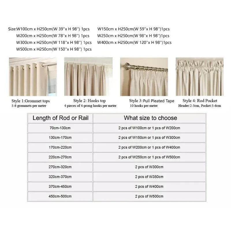 New American Style Fresh Cotton and Linen Printed Partition Bluey Window Curtains for Living Dining Room Bedroom Kitchen Home