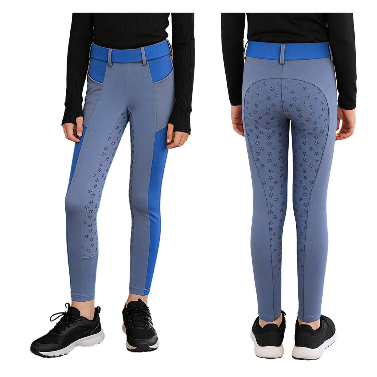 Freebily Girls Equestrian Riding Breeches Non Slip Horse Riding Leggings
