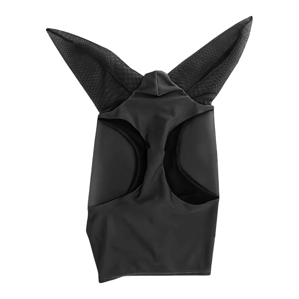 Anti Fly Stretchy Knitted Mesh Horse Ear Mask For Riding