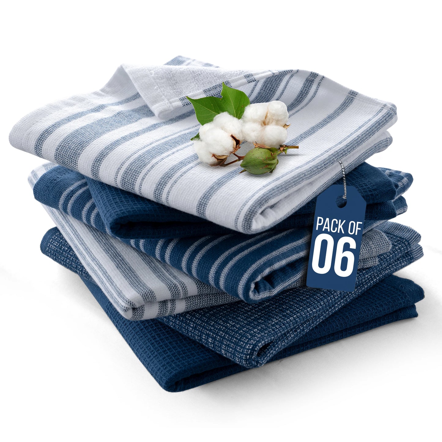 Lux Decor 6 Piece Kitchen Towel Set 100 Percent Cotton