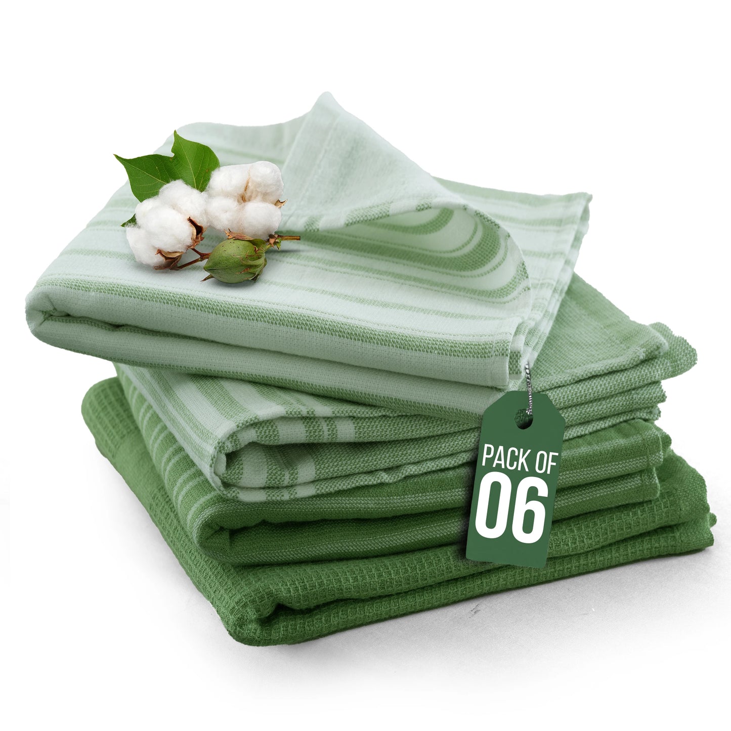 Lux Decor 6 Piece Kitchen Towel Set 100 Percent Cotton
