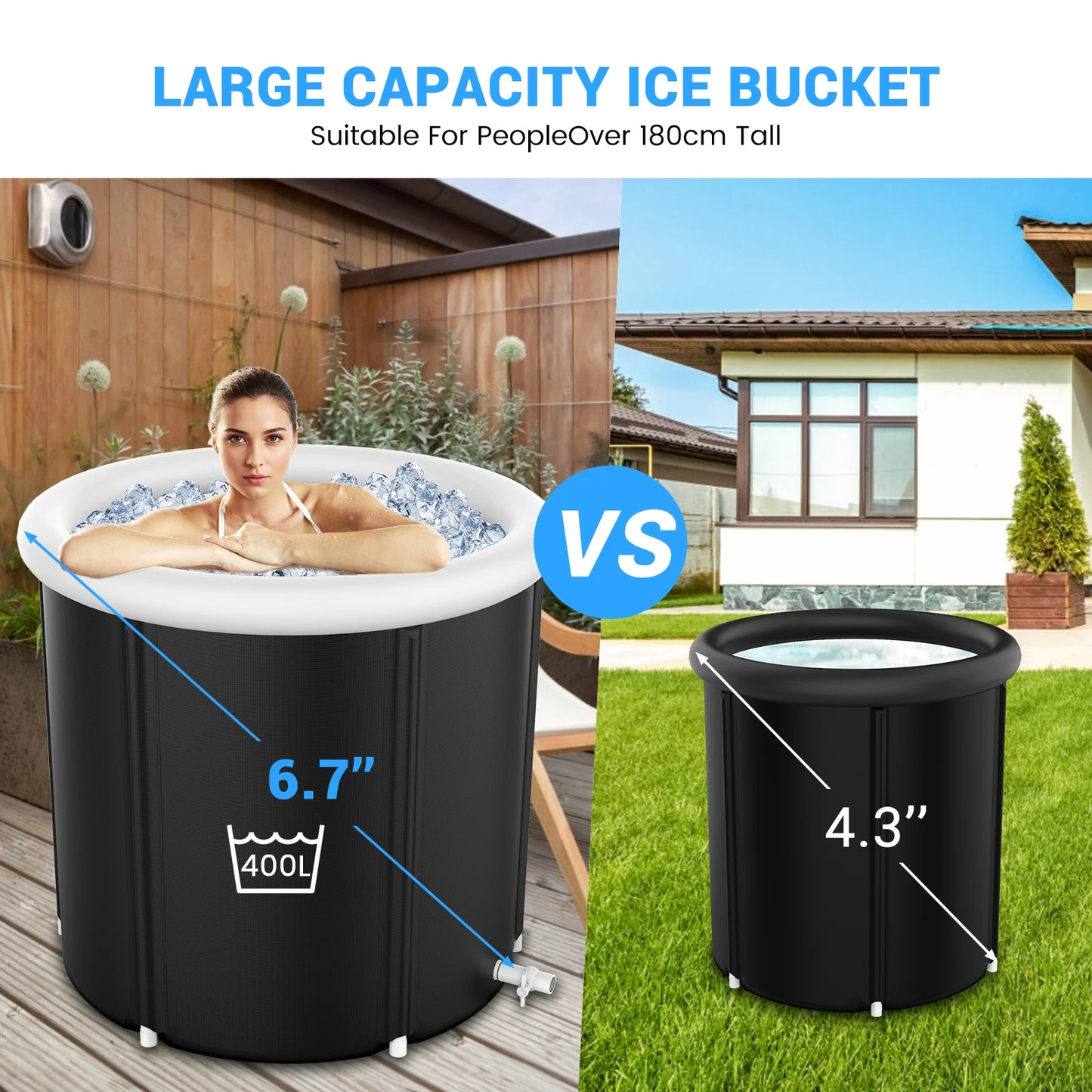 Ice Bath Plunge Tub Portable For Cold Therapy Recovery