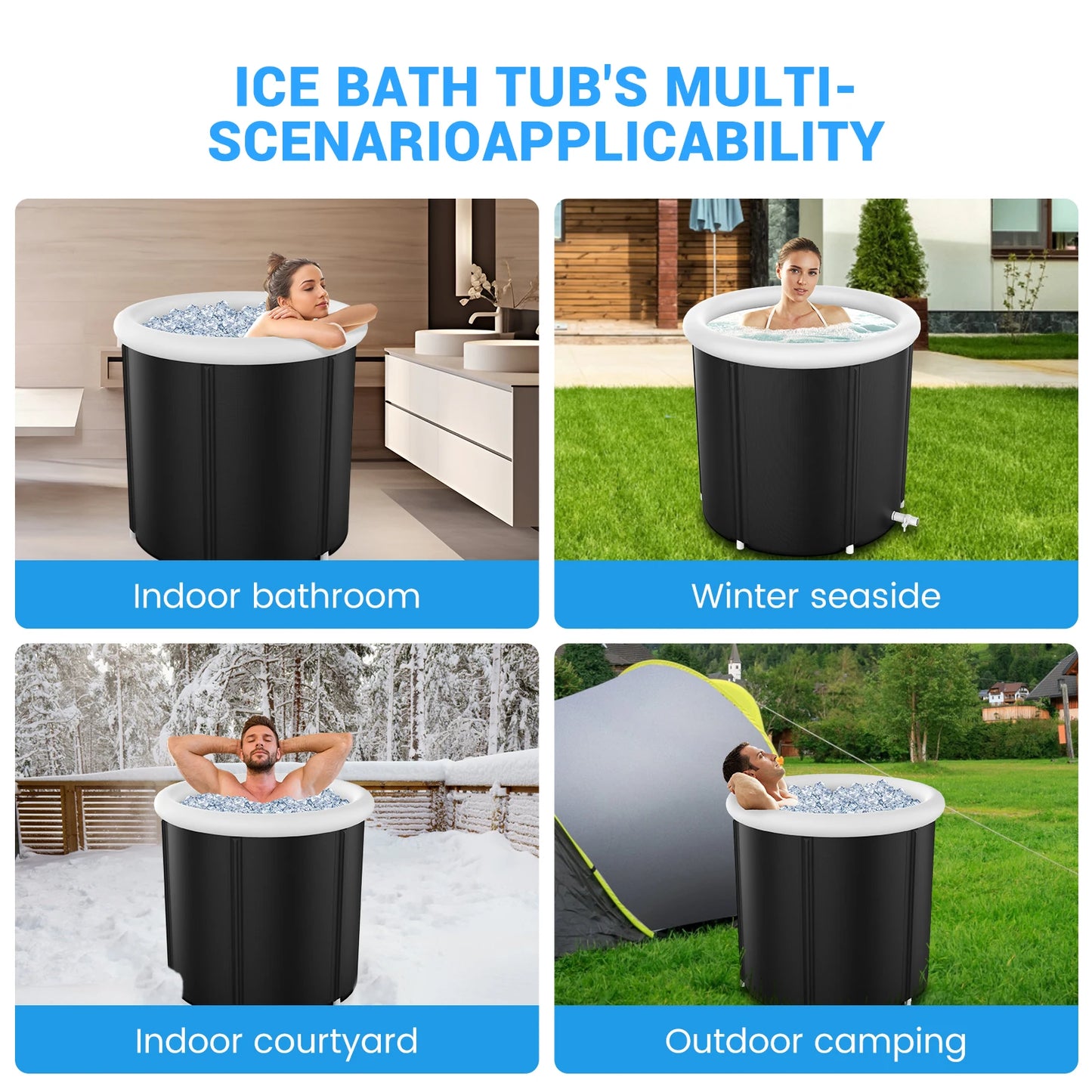 Ice Bath Plunge Tub Portable For Cold Therapy Recovery