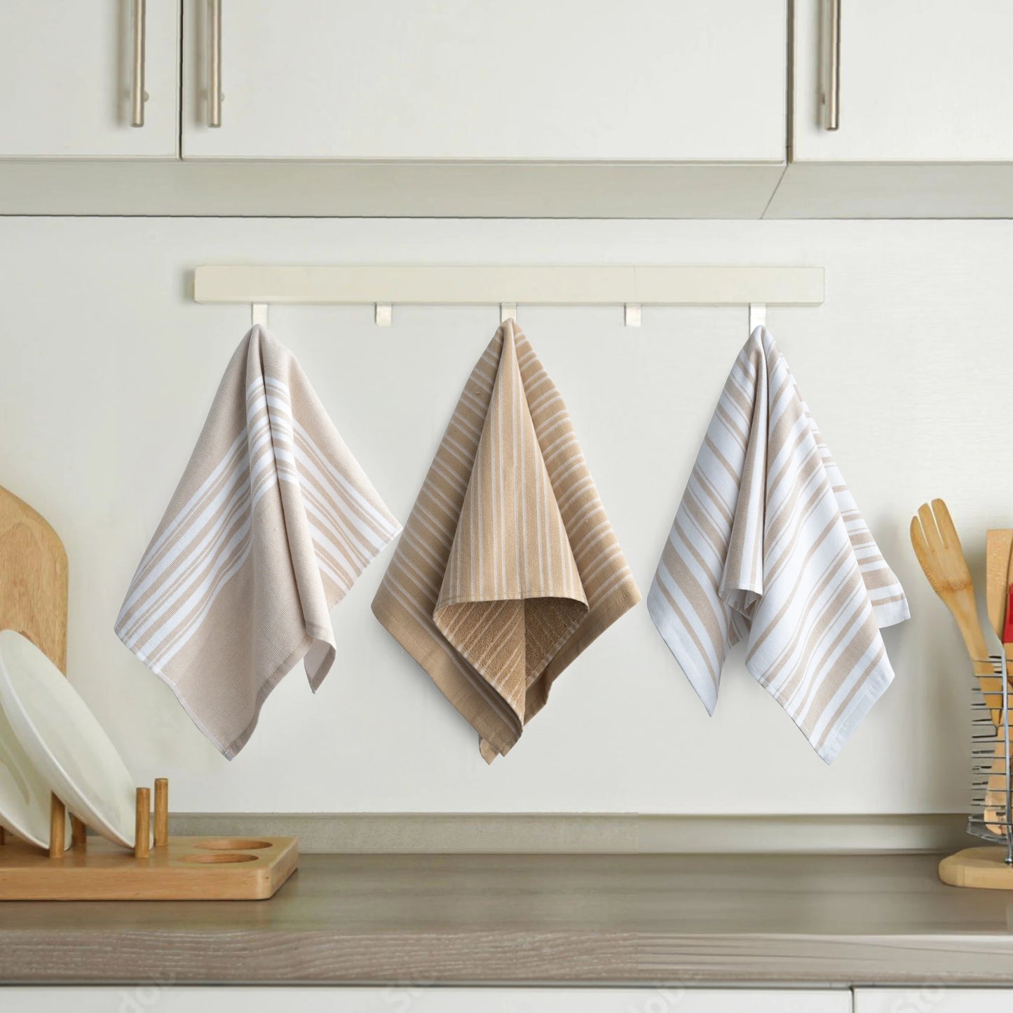 Lux Decor 6 Piece Kitchen Towel Set 100 Percent Cotton