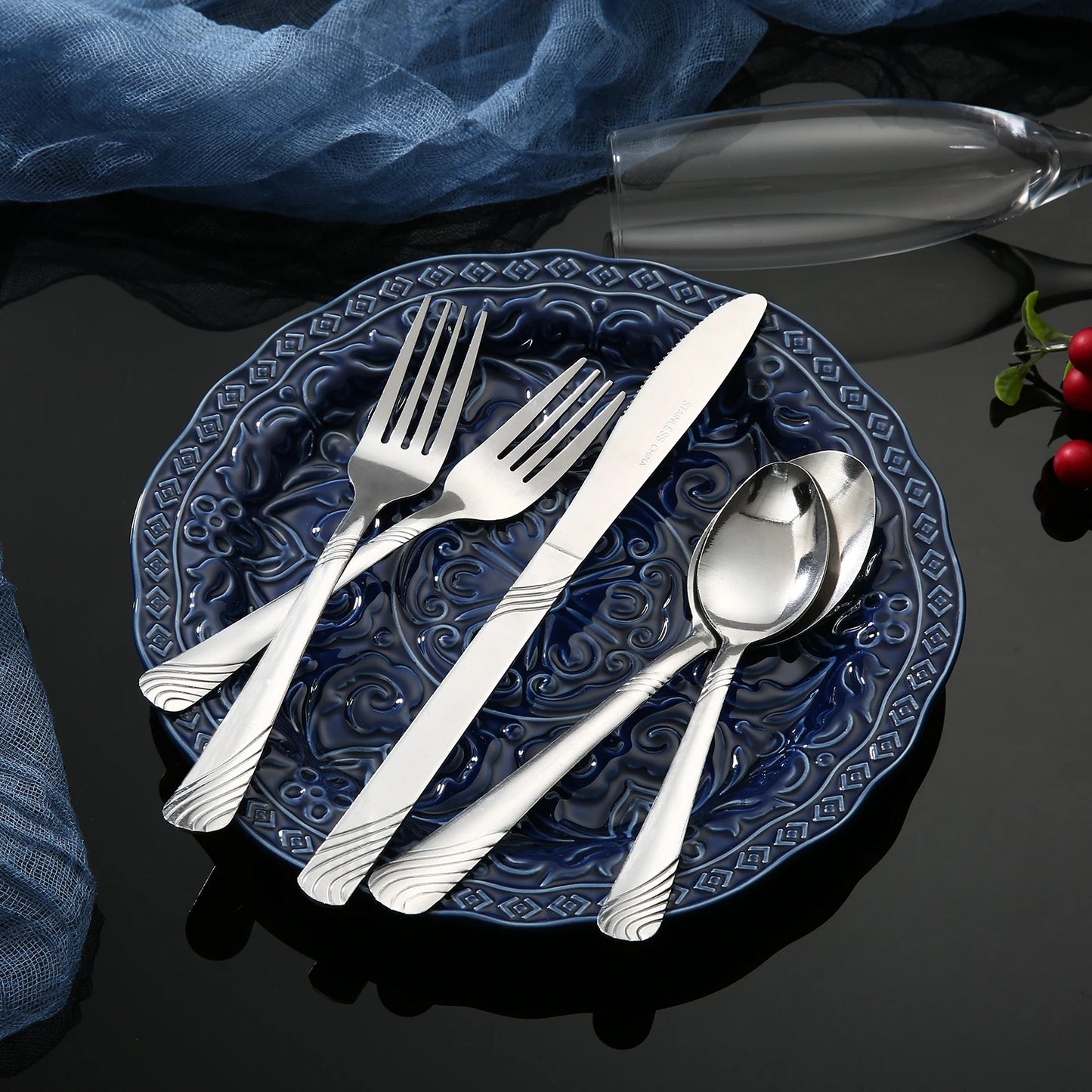 HANSMART Stainless Steel Cutlery Set Tableware Flatware Dinnerware Gift