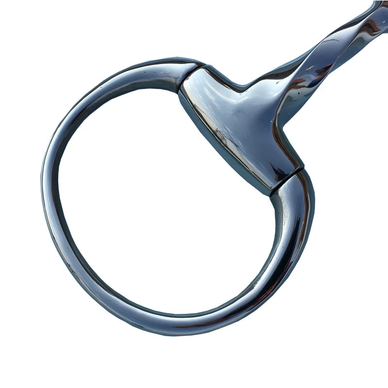 XMTOPPEN Stainless Steel Eggbutt Snaffle Twisted Jointed Bit