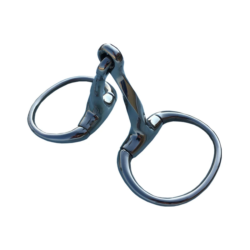 XMTOPPEN Stainless Steel Eggbutt Snaffle Twisted Jointed Bit