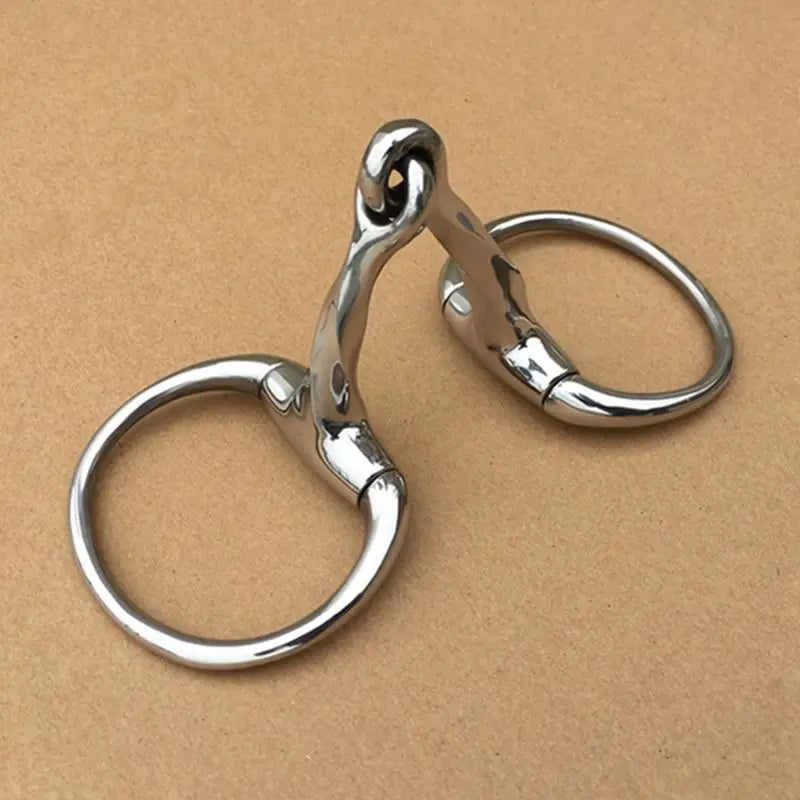 XMTOPPEN Stainless Steel Eggbutt Snaffle Twisted Jointed Bit