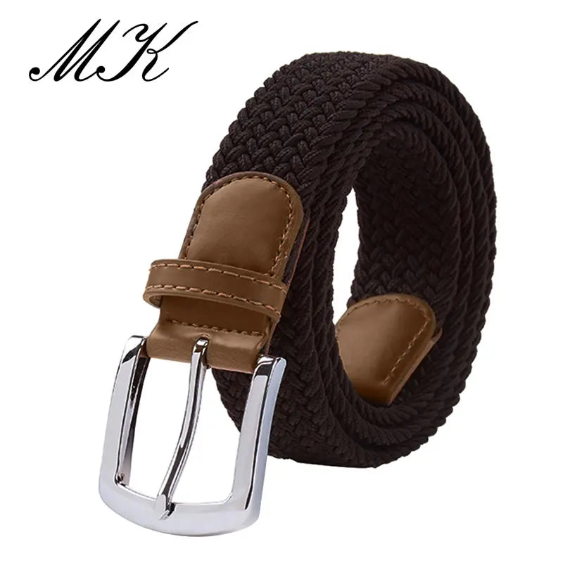 MaiKun Men's Tactical Belt With Metal Pin Buckle Elastic