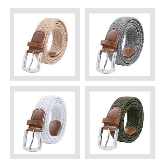 MaiKun Men's Tactical Belt With Metal Pin Buckle Elastic