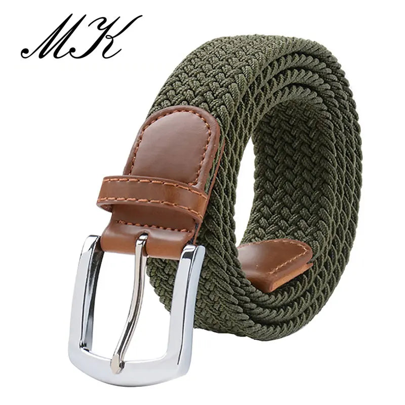 MaiKun Men's Tactical Belt With Metal Pin Buckle Elastic