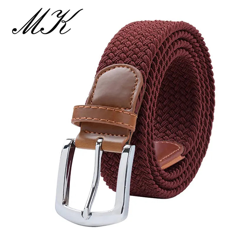 MaiKun Men's Tactical Belt With Metal Pin Buckle Elastic