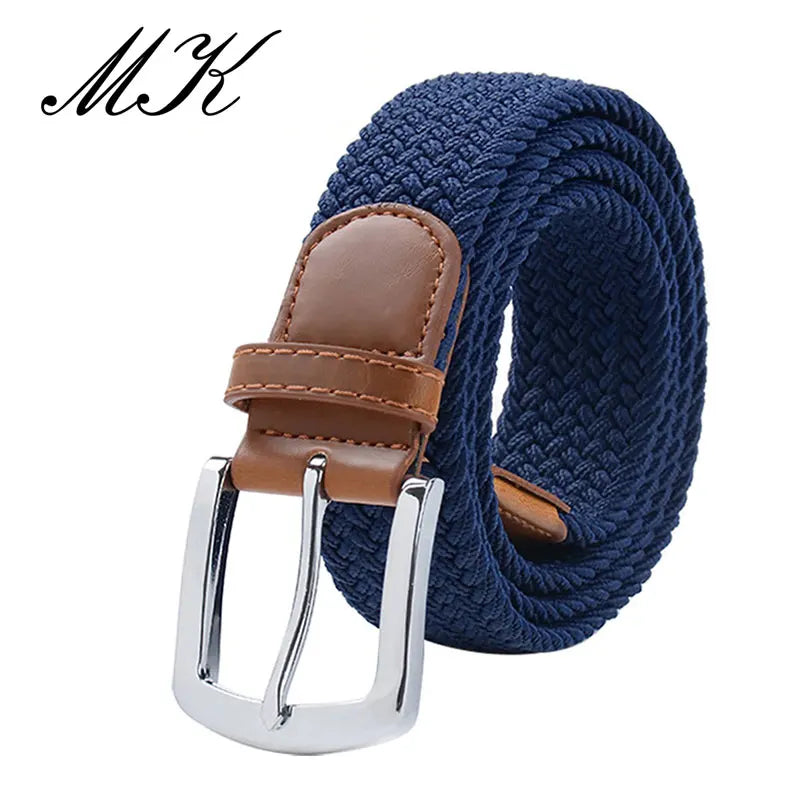 MaiKun Men's Tactical Belt With Metal Pin Buckle Elastic