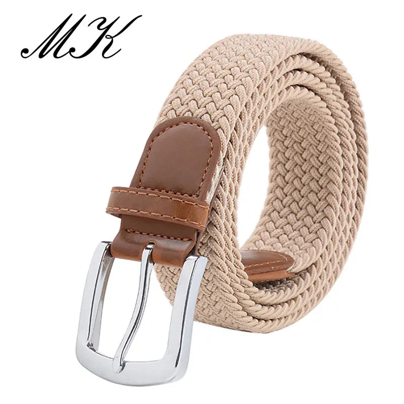 MaiKun Men's Tactical Belt With Metal Pin Buckle Elastic