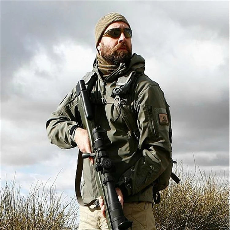 Dafeili Tactical Softshell Jacket Waterproof Windproof Military Style