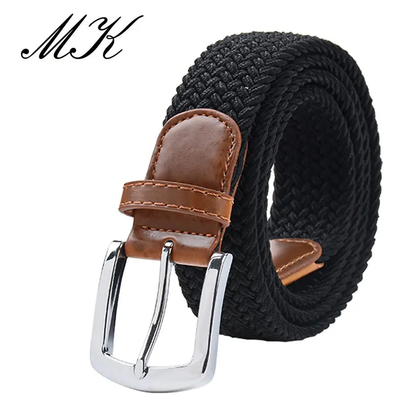 MaiKun Men's Tactical Belt With Metal Pin Buckle Elastic