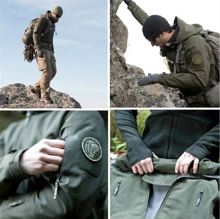 Dafeili Tactical Softshell Jacket Waterproof Windproof Military Style