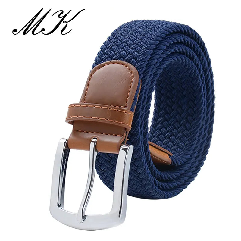 MaiKun Men's Tactical Belt With Metal Pin Buckle Elastic