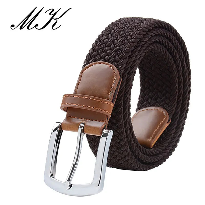 MaiKun Men's Tactical Belt With Metal Pin Buckle Elastic