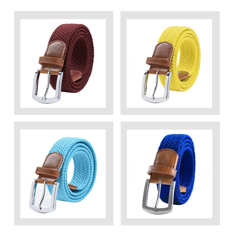 MaiKun Men's Tactical Belt With Metal Pin Buckle Elastic
