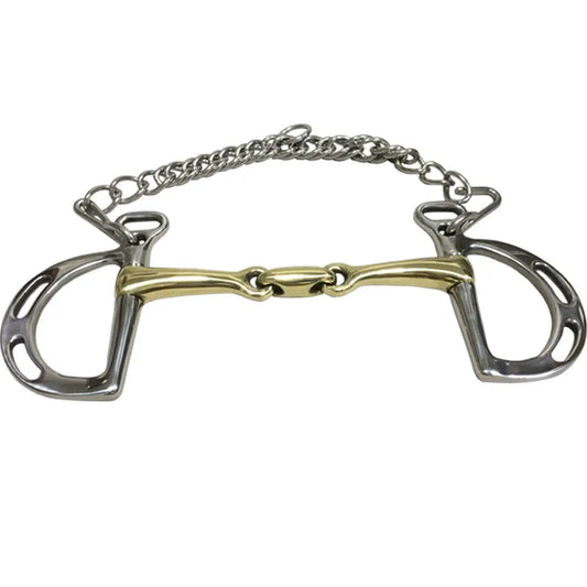 Stainless Steel Kimberwicke Bit Horse Equipment 5 Inches Brass Copper Mouth Slotted Cheeks Bits