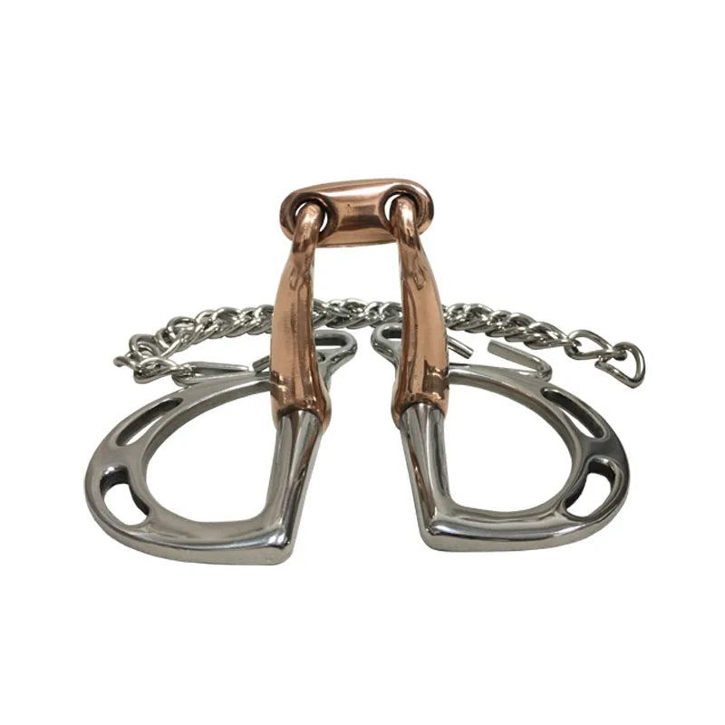 Stainless Steel Kimberwicke Bit Horse Equipment 5 Inches Brass Copper Mouth Slotted Cheeks Bits