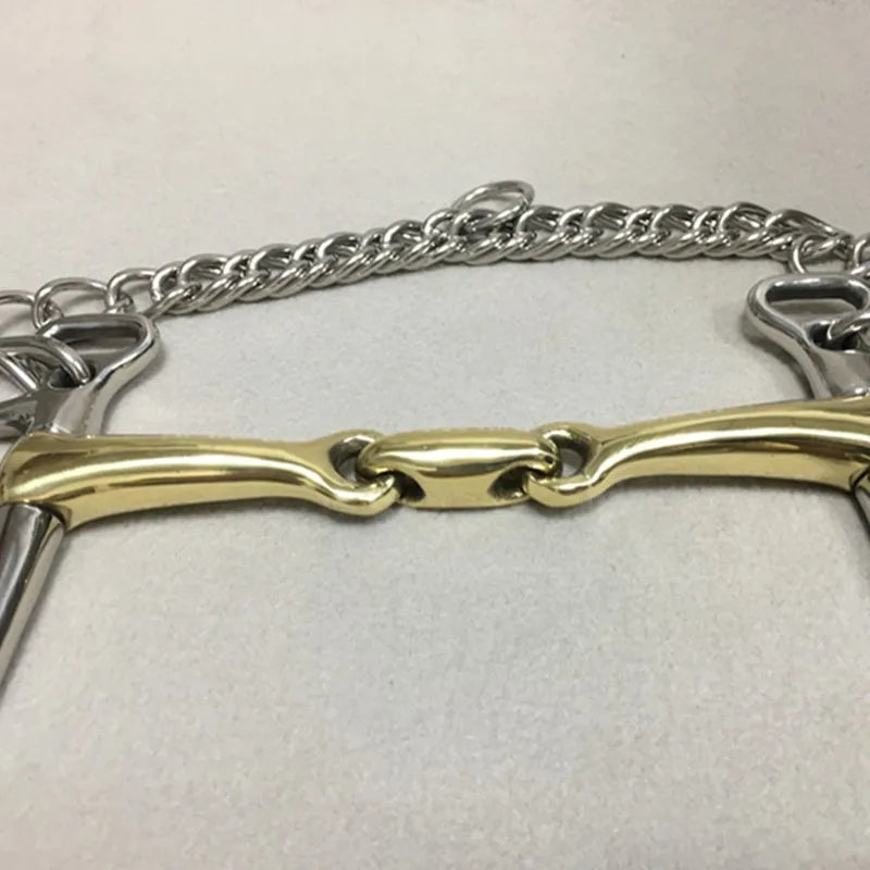 Stainless Steel Kimberwicke Bit Horse Equipment 5 Inches Brass Copper Mouth Slotted Cheeks Bits