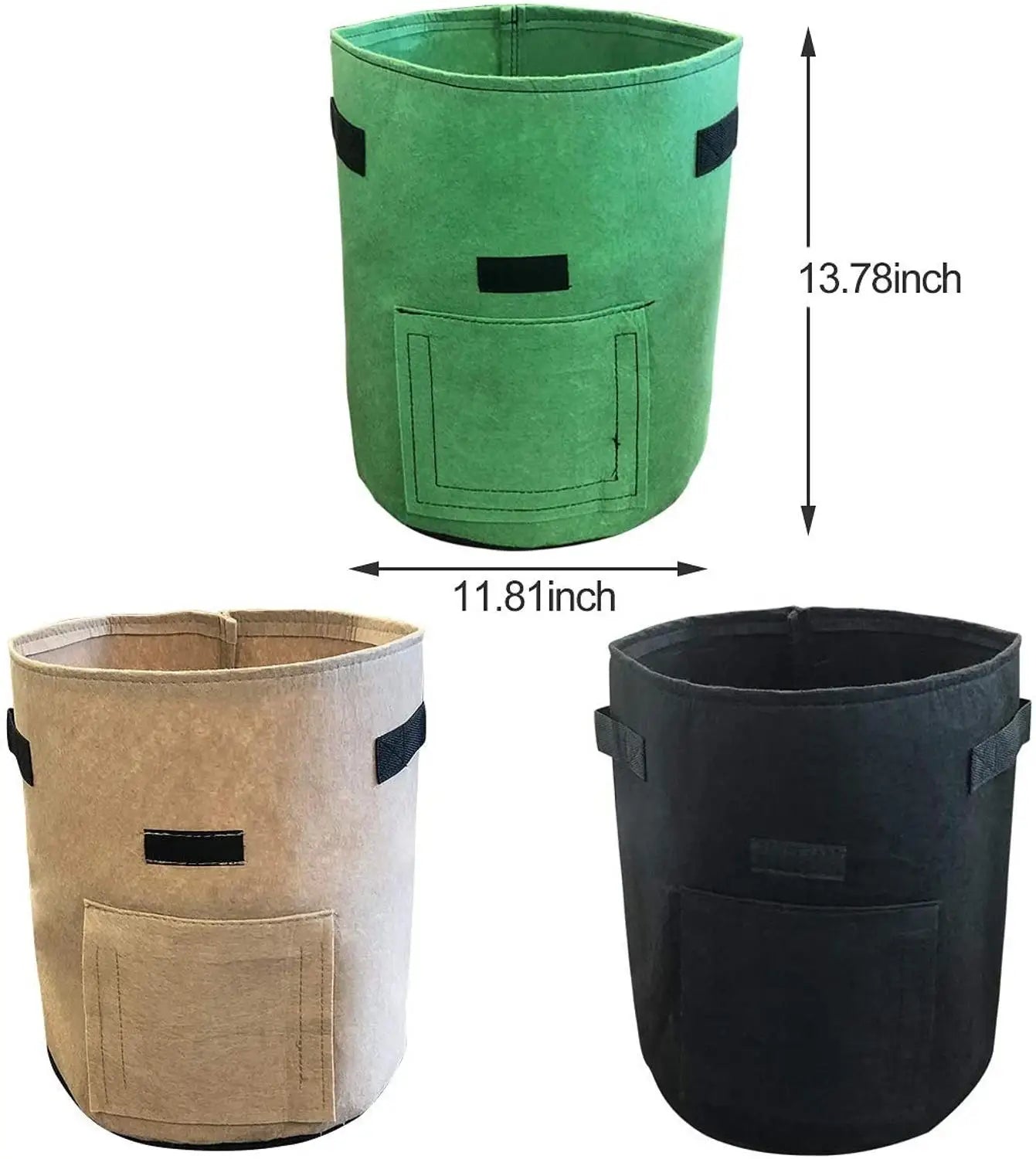Jianyana 3 Pack Potato Grow Bags With Handles For Vegetables And Tomatoes