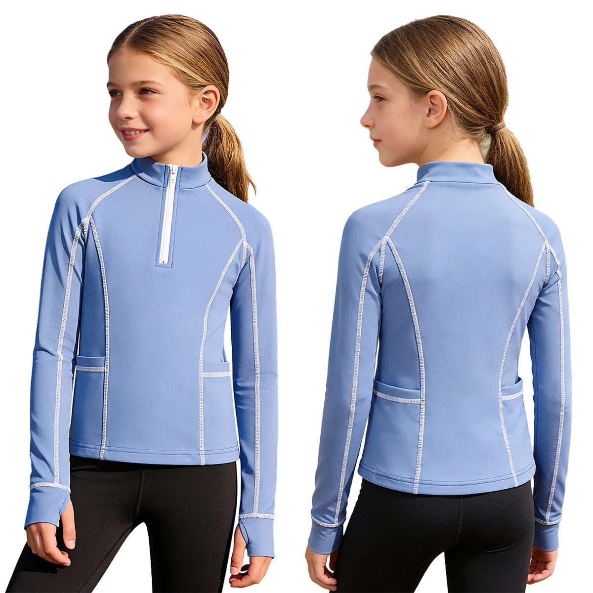 Freebily Girls Equestrian Riding Breeches Non Slip Horse Riding Leggings