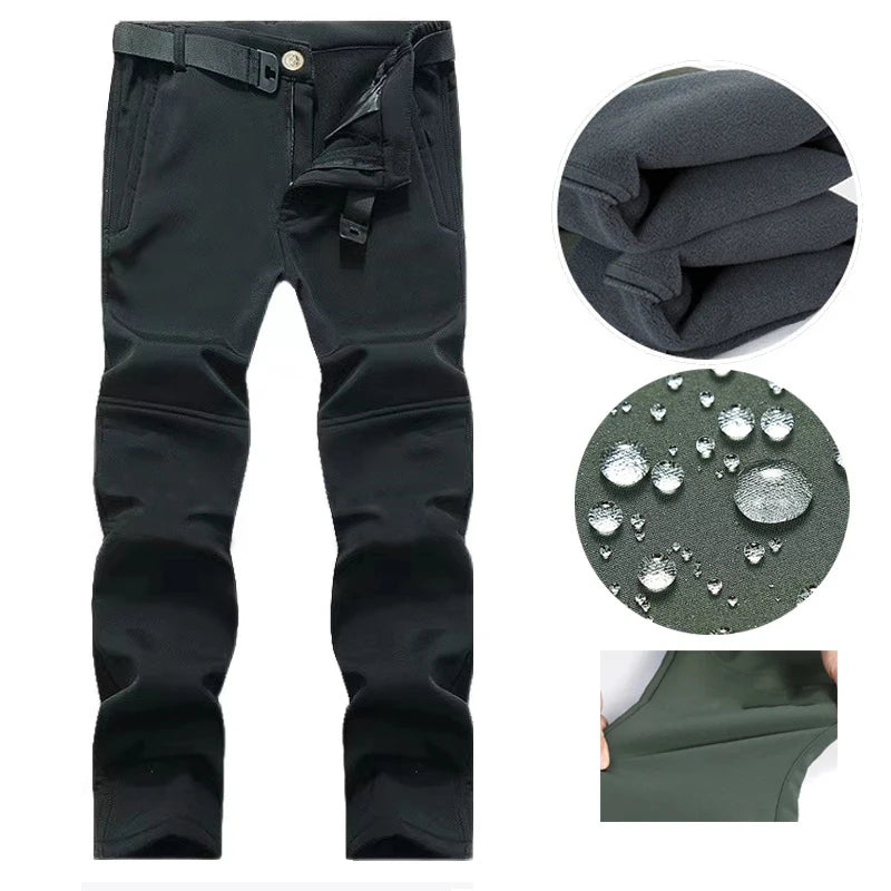 Mazerout Men Tactical Softshell Waterproof Fleece Jacket