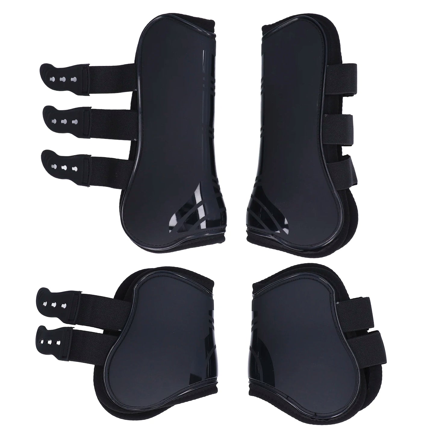 4 Pack PU Shell Tendon Guard Boots For Horses