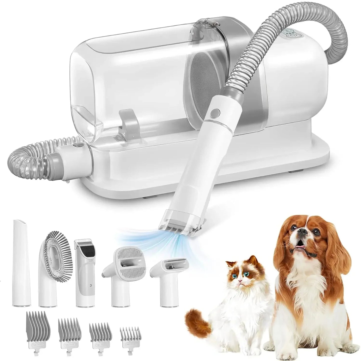 ATUBAN Dog Grooming Vacuum Kit With 2.3L Dust Cup For Pet Hair