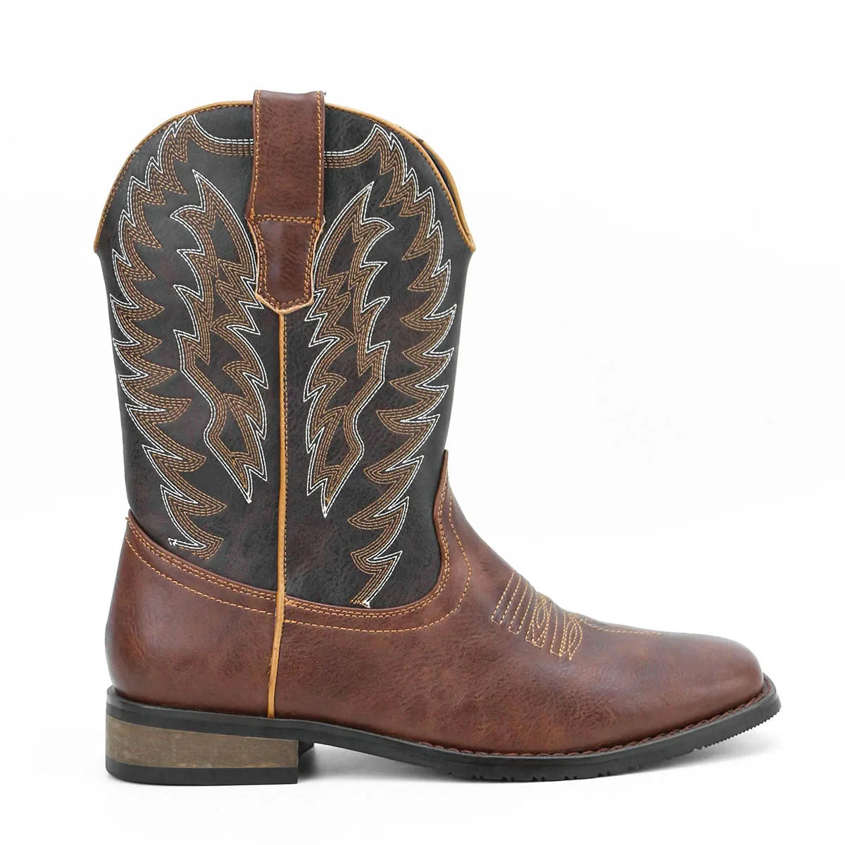 Men's Desert Cowboy Boots With Elegant Phoenix Embroidered