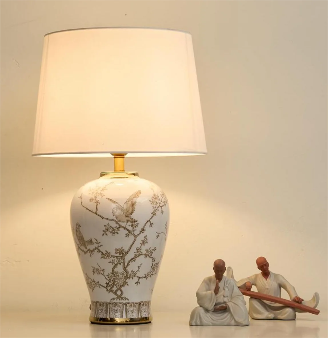 Winfordo Wabi Sabi Ceramic Table Lamp for Living Room Decor