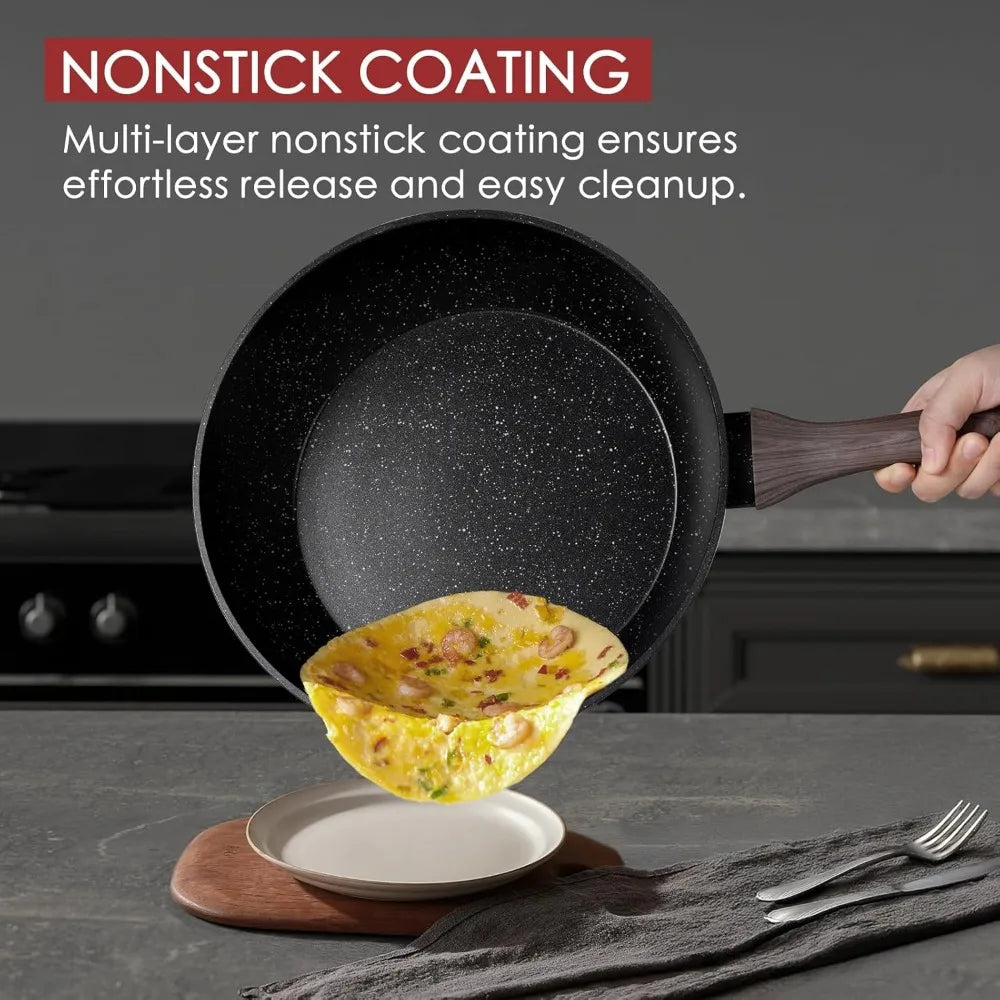 Iosn Pots And Pans Set Nonstick Kitchen Cookware With Grill Pan
