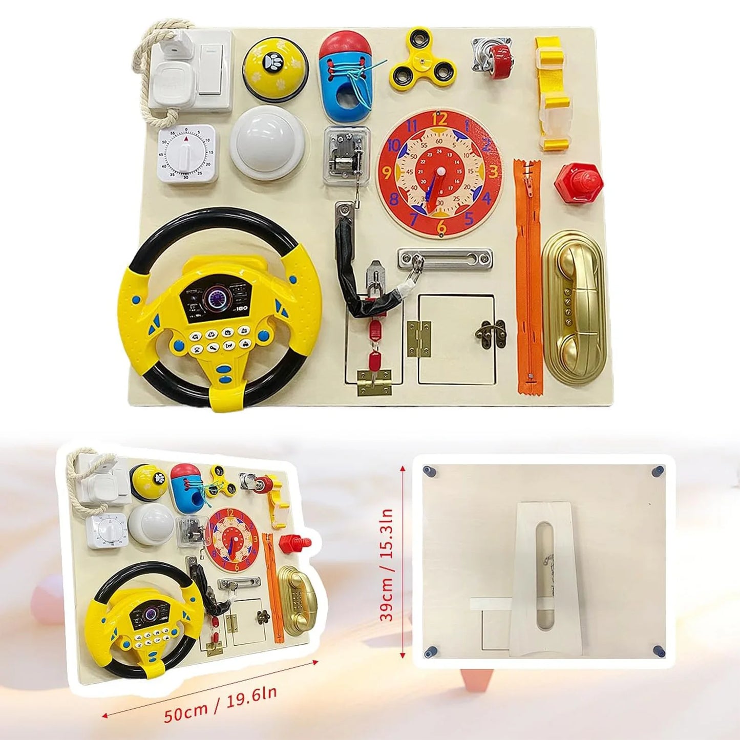 Wooden Toddler Sensory Board Activity Toy For Home Learning