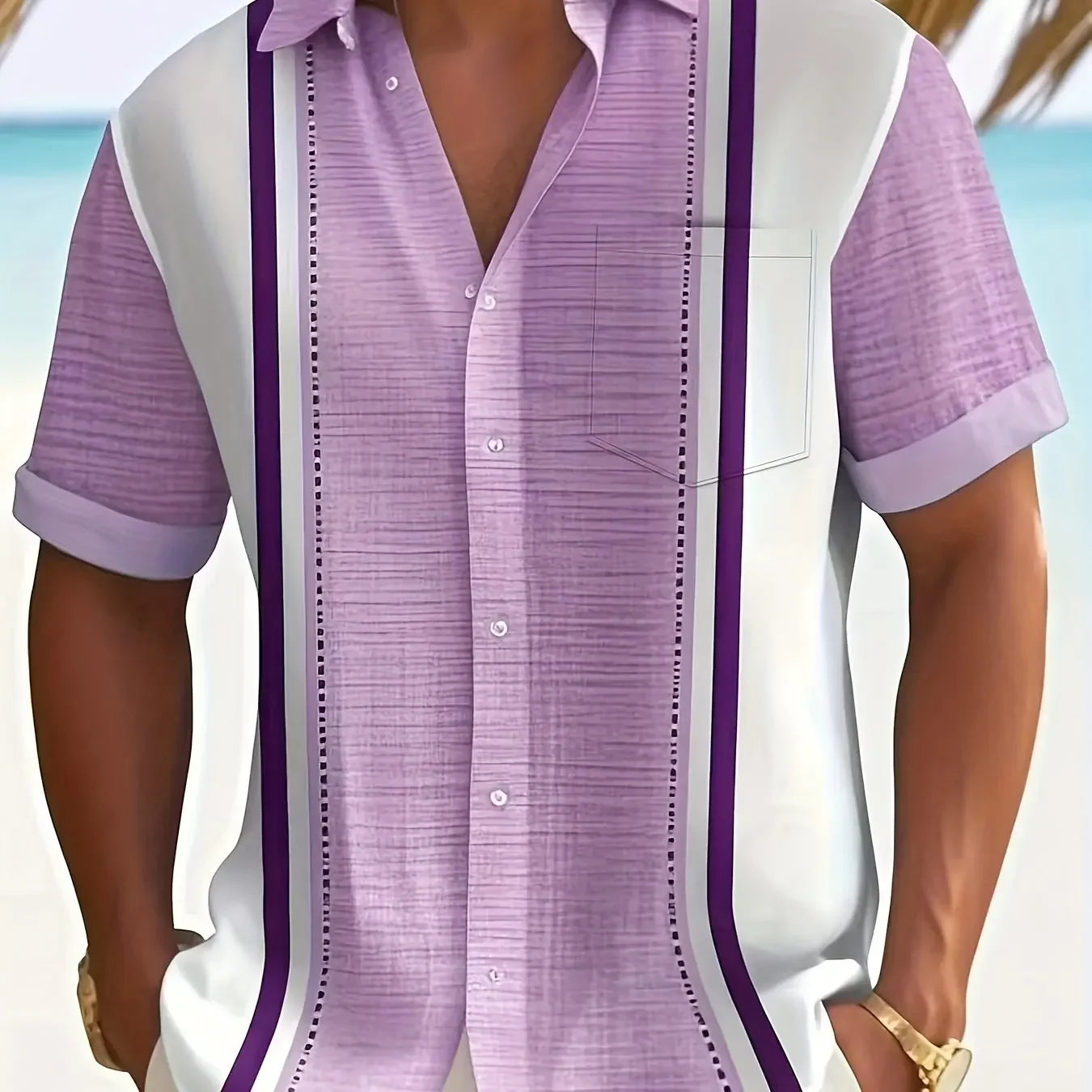 Mens 3D Printed Short Sleeve Hawaiian Shirt With Multiple Patterns