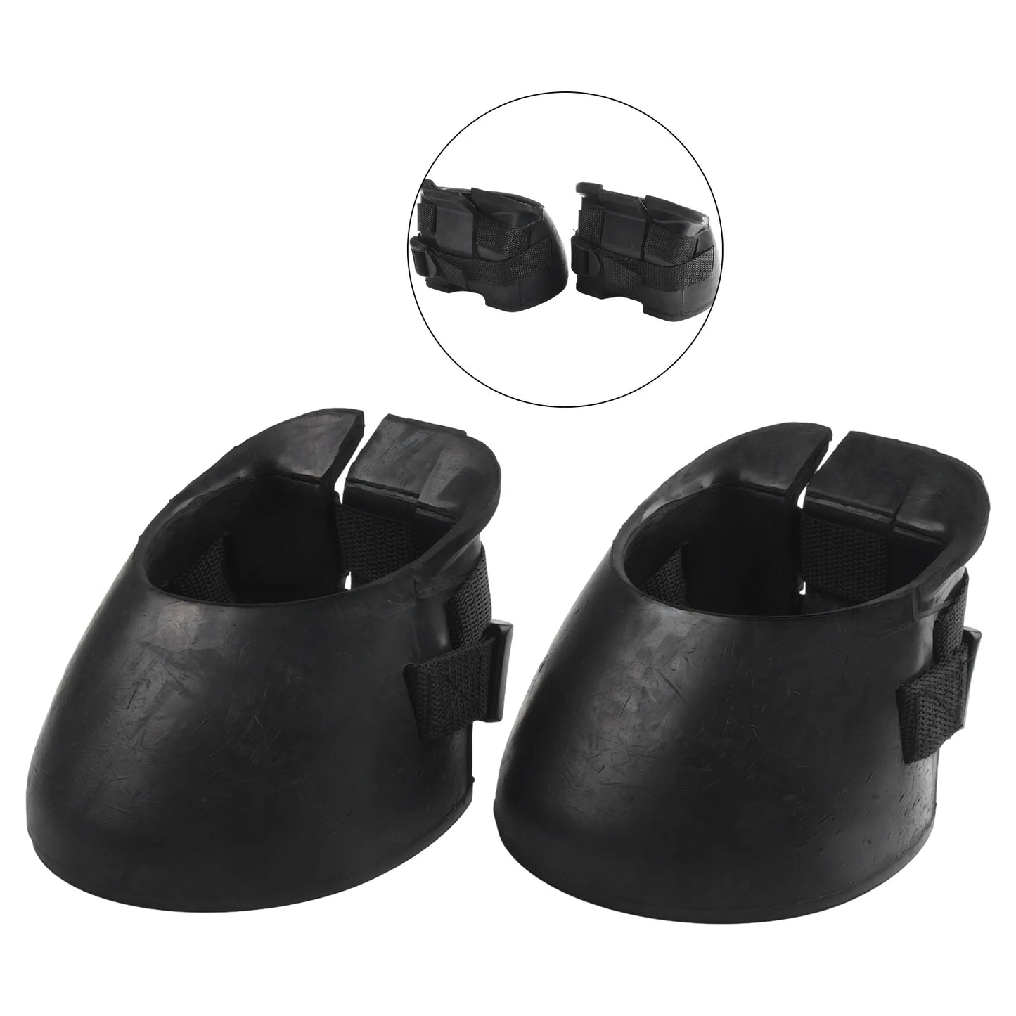 Non Slip Rubber Horse Boots Set For Injured Hooves